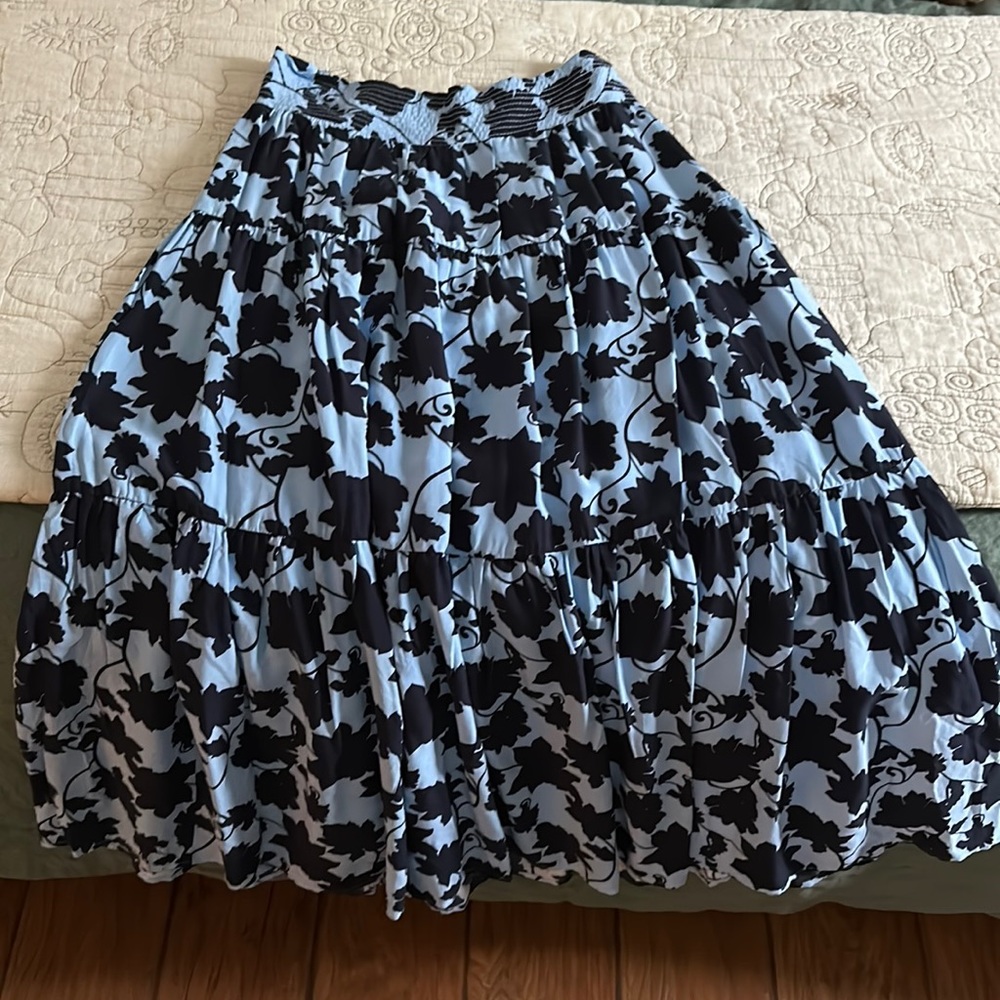 Anthropologie Floral Maxi Skirt